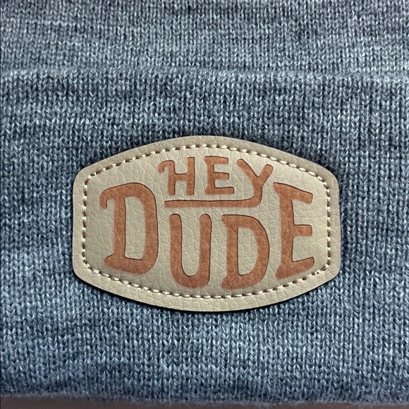 Hey Dude Beanie Pair - Gray and Dark Blue - Picture 4 of 5